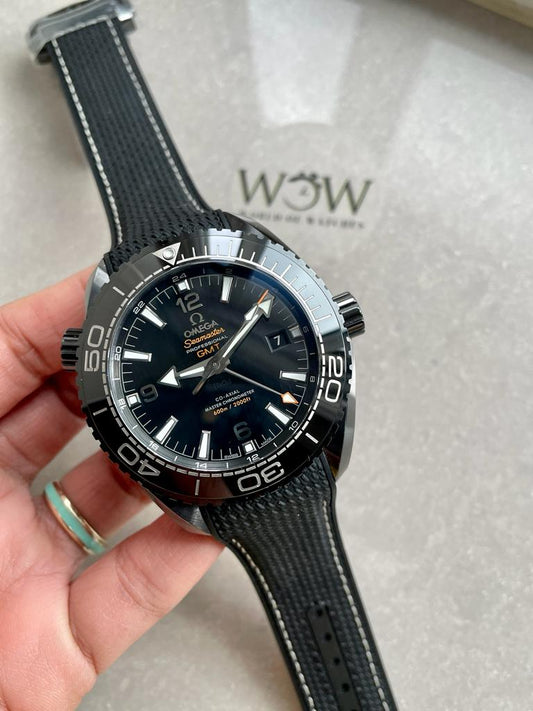 Omega Seamaster Planet Ocean 600M Deep Black In Red GMT 215.92.46.22.01.001 VSF PVD Black Dial Swiss 8906