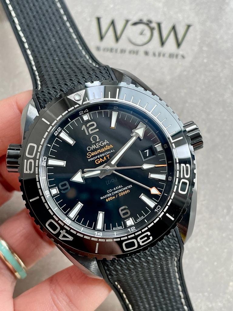 Omega Seamaster Planet Ocean 600M Deep Black In Red GMT 215.92.46.22.01.001 VSF PVD Black Dial Swiss 8906