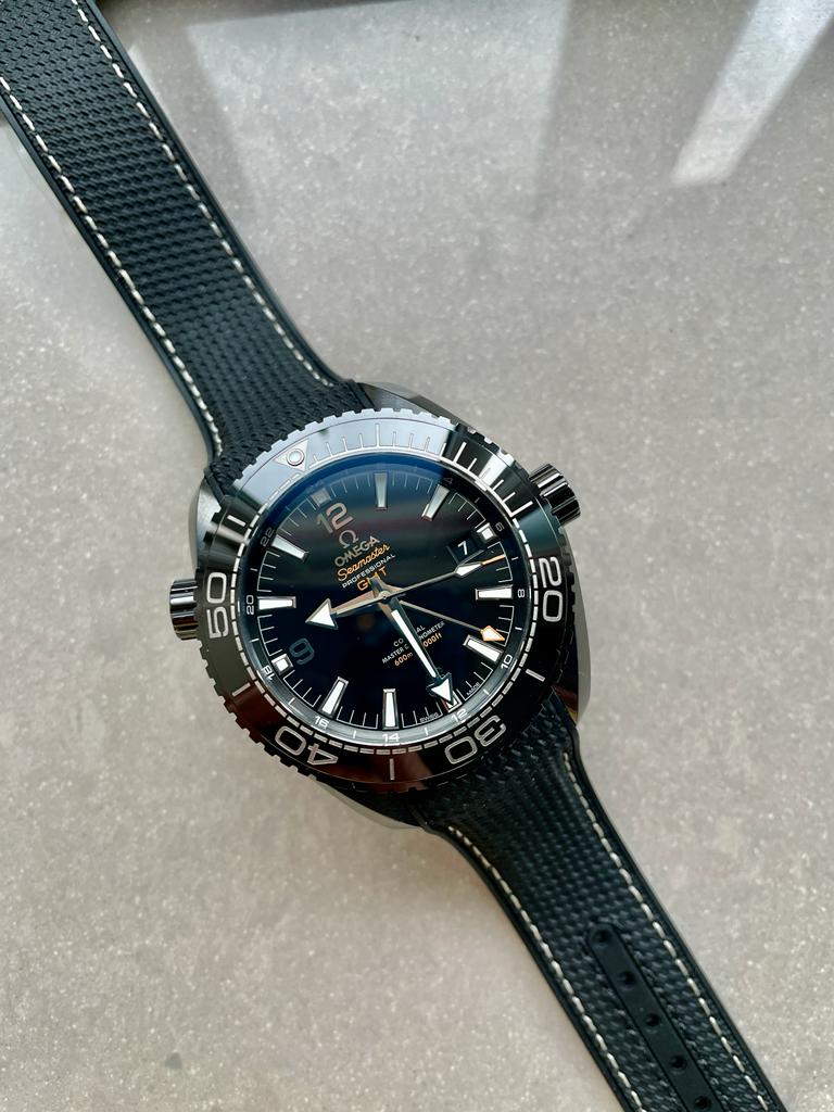 Omega Seamaster Planet Ocean 600M Deep Black In Red GMT 215.92.46.22.01.001 VSF PVD Black Dial Swiss 8906