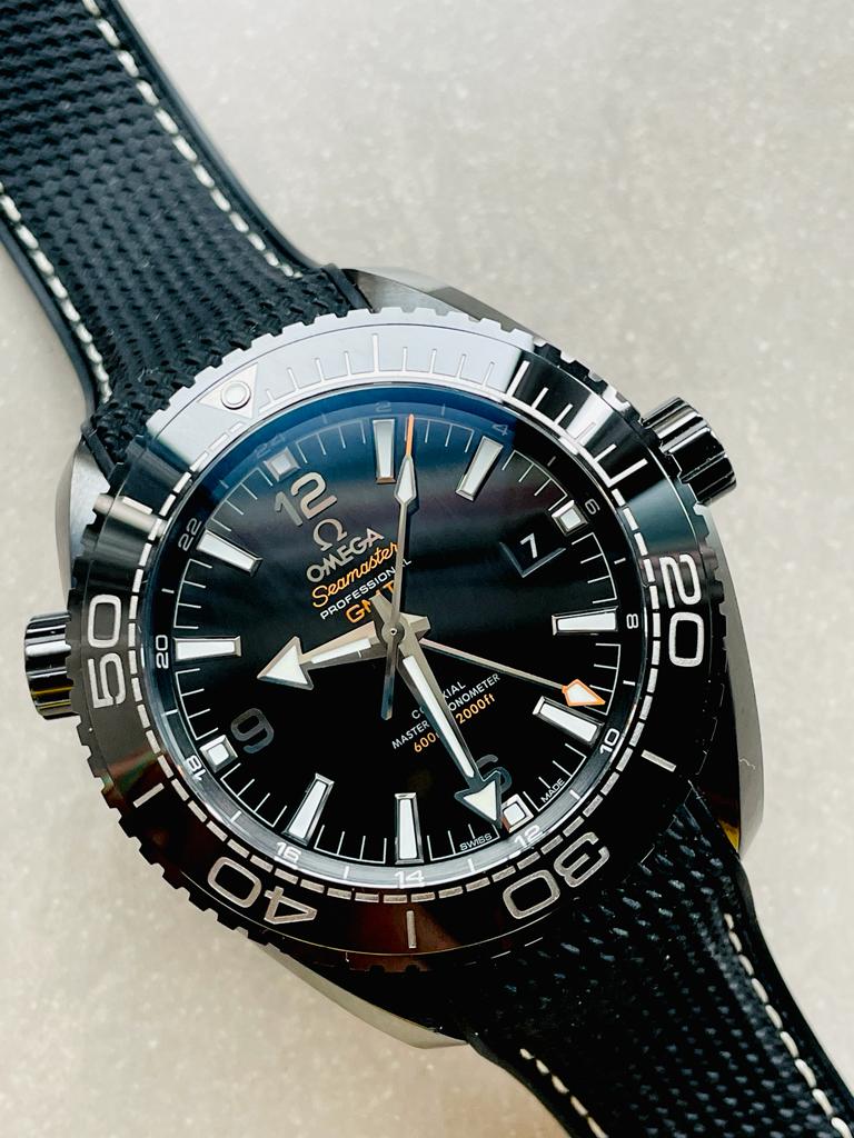 Omega Seamaster Planet Ocean 600M Deep Black In Red GMT 215.92.46.22.01.001 VSF PVD Black Dial Swiss 8906