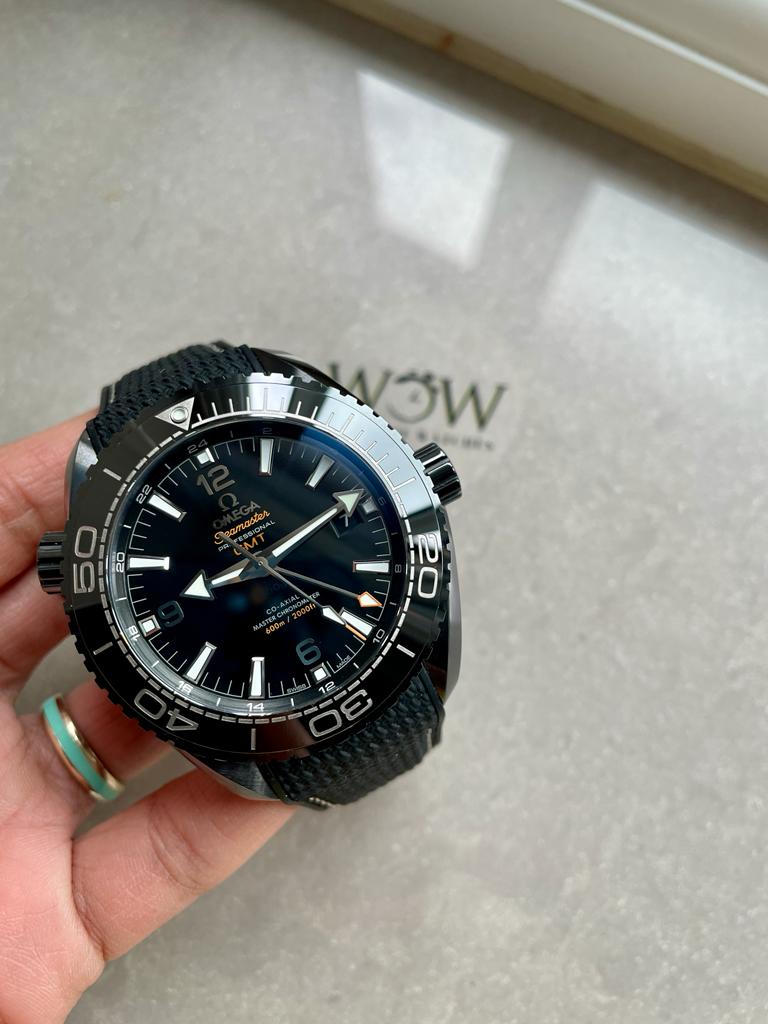 Omega Seamaster Planet Ocean 600M Deep Black In Red GMT 215.92.46.22.01.001 VSF PVD Black Dial Swiss 8906