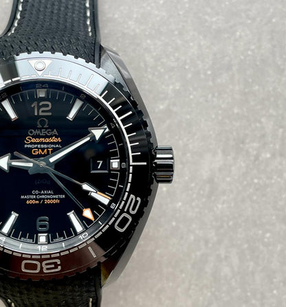 Omega Seamaster Planet Ocean 600M Deep Black In Red GMT 215.92.46.22.01.001 VSF PVD Black Dial Swiss 8906