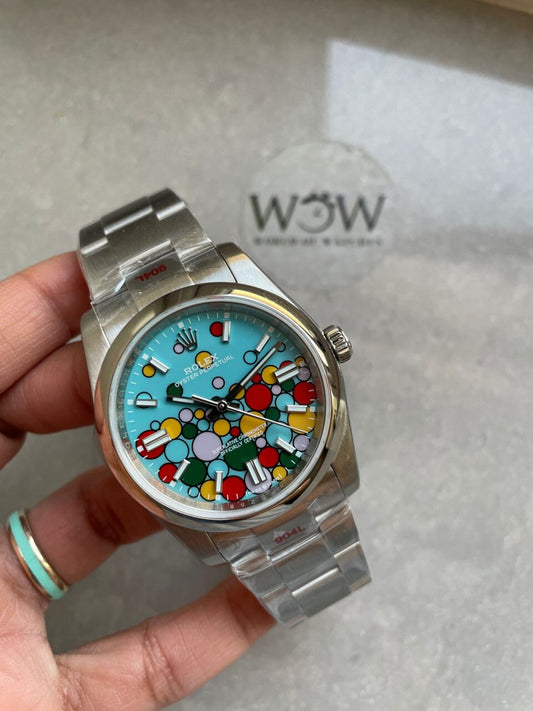 KRF Factory 1:1 Rolex Oyster Perpetual 36 126000 904L SS Bubble Dial A2824