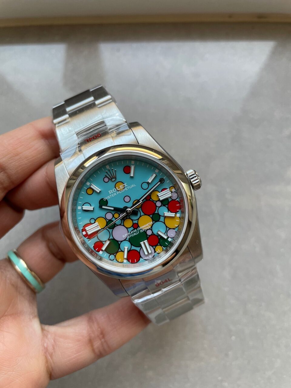 KRF Factory 1:1 Rolex Oyster Perpetual 36 126000 904L SS Bubble Dial A2824