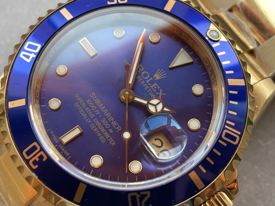 Clean Factory 1:1 Rolex Submariner 116618 LB Best Edition Blue Ceramic YG Plated 904L Steel VS3135