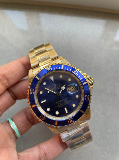 Clean Factory 1:1 Rolex Submariner 116618 LB Best Edition Blue Ceramic YG Plated 904L Steel VS3135