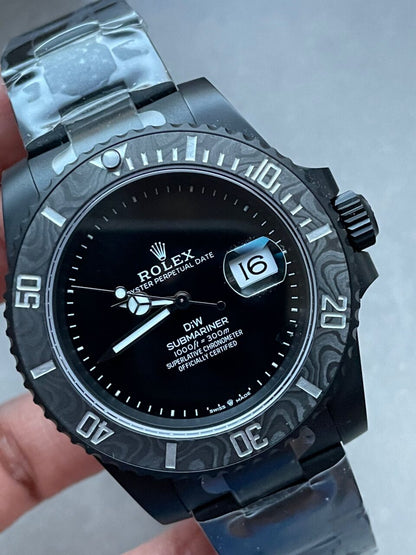 VSF FACTORY 1:1 Rolex Submariner DiW 904L DLC Graduated Blue Dial VS3135