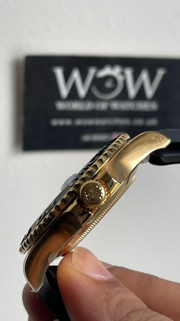 CLEAN FACTORY 1:1 Rolex Yacht-Master 42mm 226658 YG Black Dial on Rubber Strap VR3235