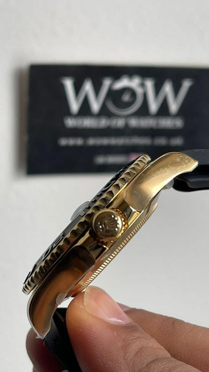 CLEAN FACTORY 1:1 Rolex Yacht-Master 42mm 226658 YG Black Dial on Rubber Strap VR3235
