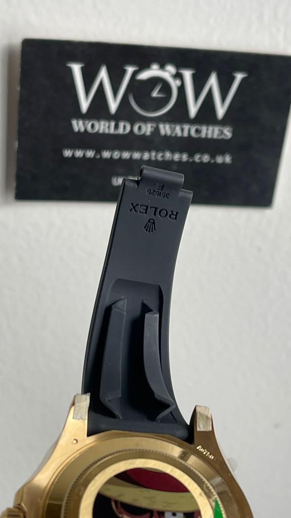 CLEAN FACTORY 1:1 Rolex Yacht-Master 42mm 226658 YG Black Dial on Rubber Strap VR3235