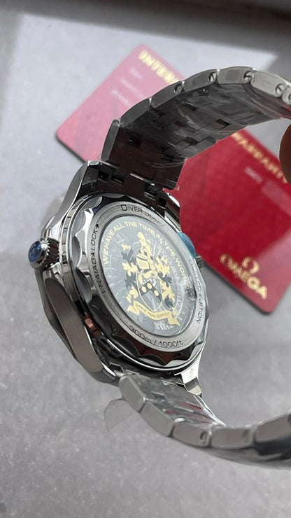 Seamaster Diver 300m Co-Axial Master Chronometer “James Bond 007 ” SS Black Dial on SS Bracelet VSF ORF Asia 8800  50TH ANNIVERSARY