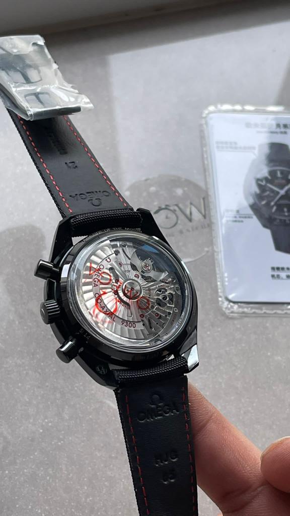 SPEEDMASTER “DARK SIDE OF THE MOON” REAL CERAMIC OMF 1:1 BEST EDITION BLACK BLACK ON NYLON STRAP A9300 V2
