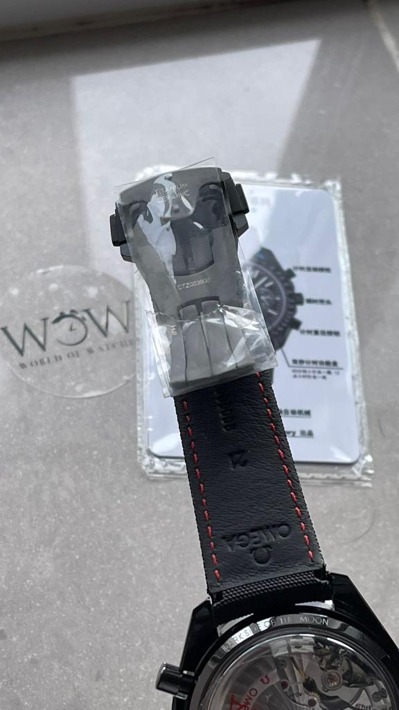 SPEEDMASTER “DARK SIDE OF THE MOON” REAL CERAMIC OMF 1:1 BEST EDITION BLACK BLACK ON NYLON STRAP A9300 V2