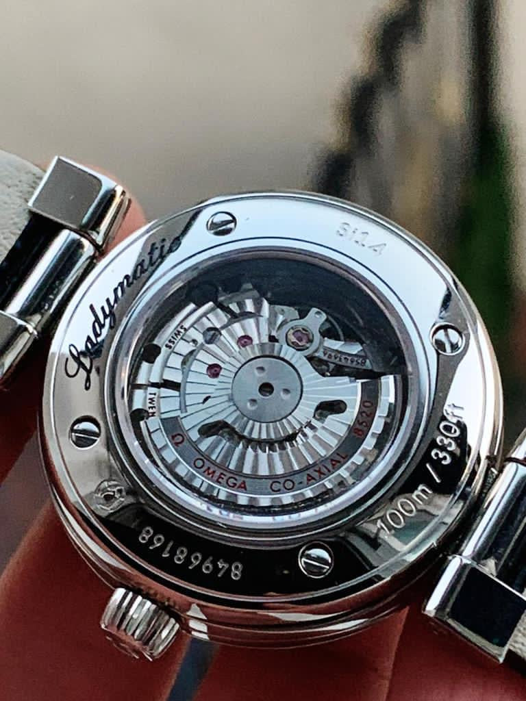 V6F 34mm LADYMATIC SS BLACK LEATHER STRAP A2836