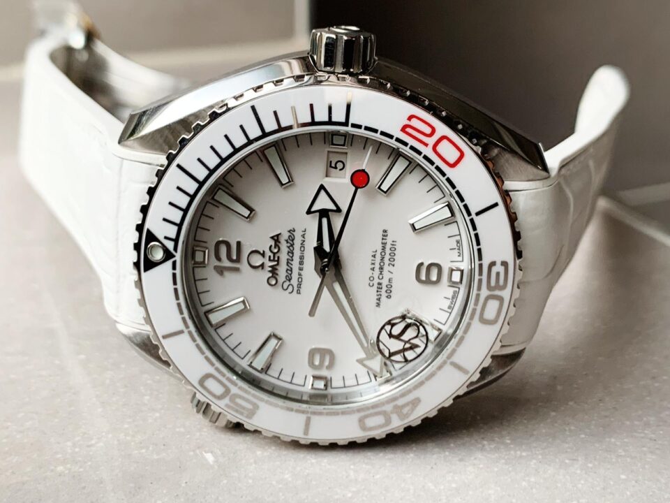 Planet Ocean SEAMASTER 39.5mm Olympic Games SS VSF 1:1 Best Edition White Dial on White Rubber Strap A8800
