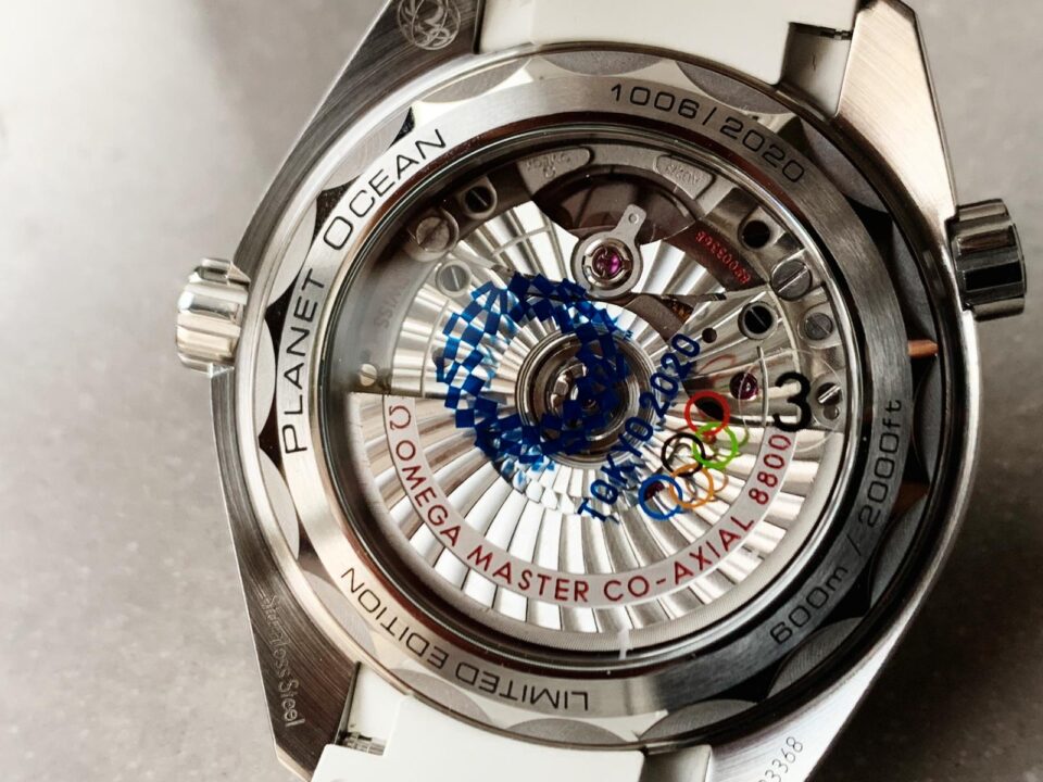 Planet Ocean SEAMASTER 39.5mm Olympic Games SS VSF 1:1 Best Edition White Dial on White Rubber Strap A8800
