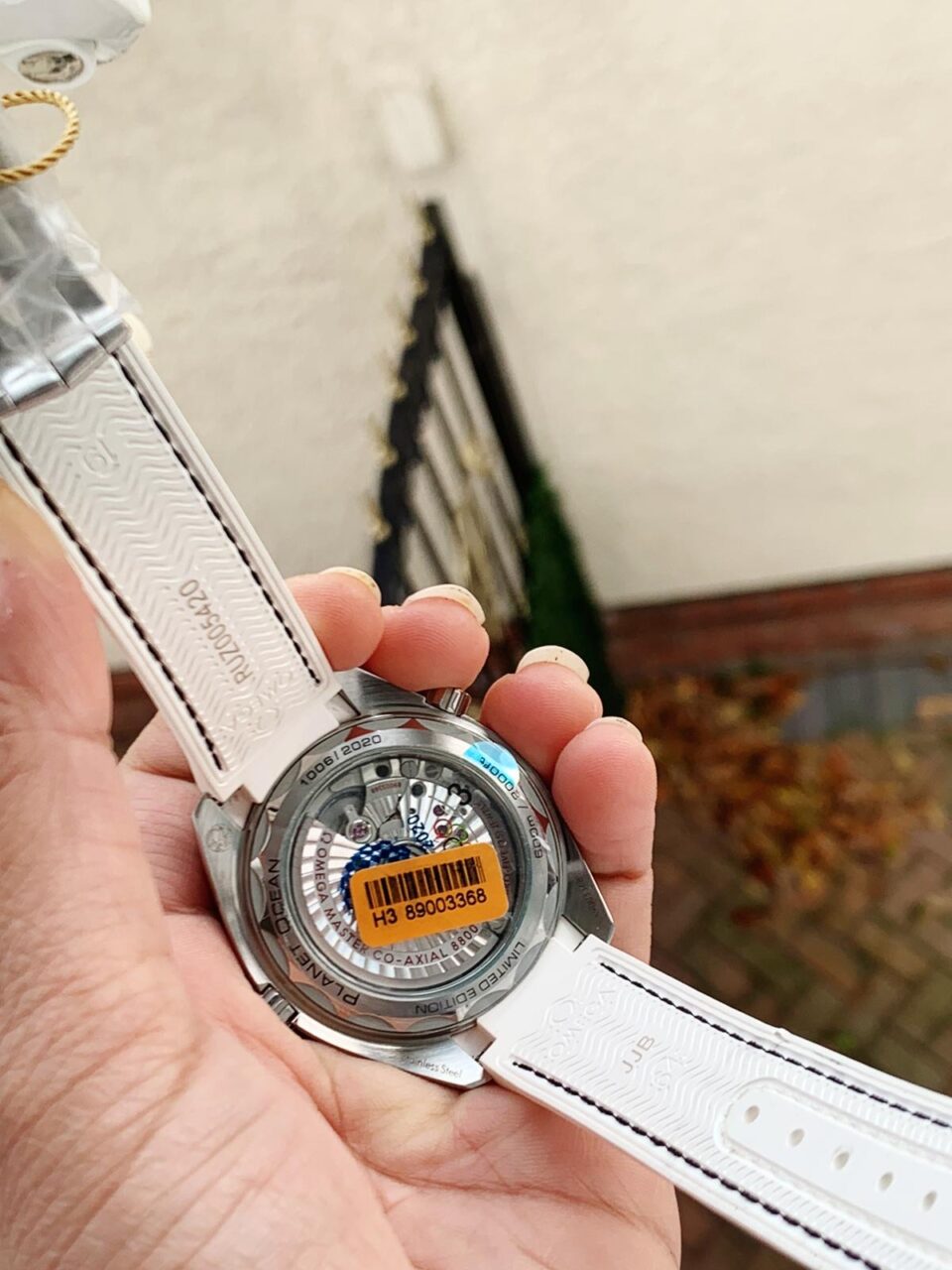 Planet Ocean SEAMASTER 39.5mm Olympic Games SS VSF 1:1 Best Edition White Dial on White Rubber Strap A8800