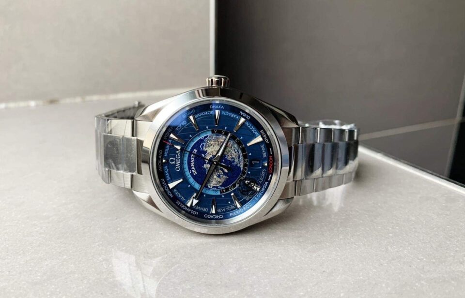 Omega Seamaster Aqua Terra Worldtimer VSF 1:1 Best Edition Blue Dial on SS Bracelet A8938