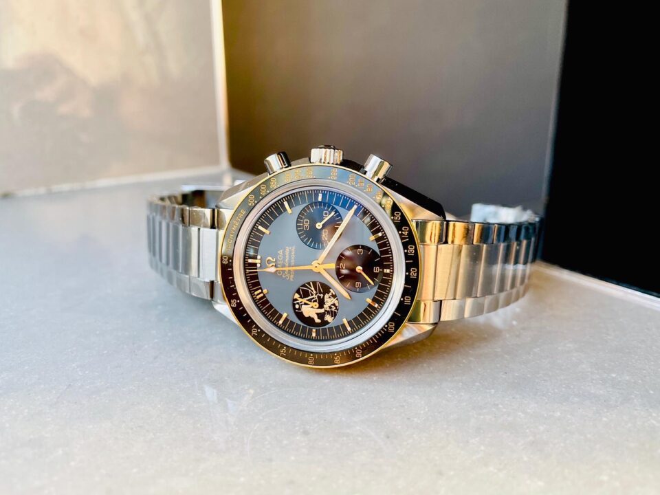 Speedmaster 50th Anniversary of APOLLO 11 The Moon Landing OMF Best Edition on SS Bracelet Manual Winding Chrono Movement