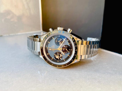 Speedmaster 50th Anniversary of APOLLO 11 The Moon Landing OMF Best Edition on SS Bracelet Manual Winding Chrono Movement