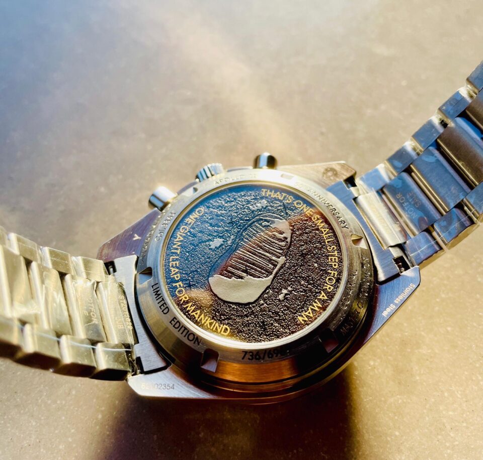 Speedmaster 50th Anniversary of APOLLO 11 The Moon Landing OMF Best Edition on SS Bracelet Manual Winding Chrono Movement
