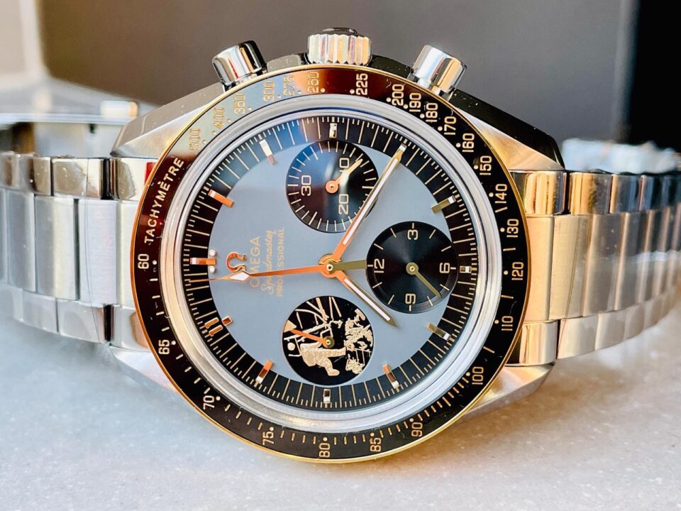 Speedmaster 50th Anniversary of APOLLO 11 The Moon Landing OMF Best Edition on SS Bracelet Manual Winding Chrono Movement