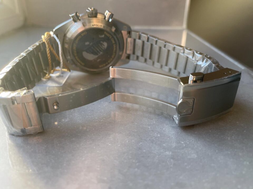 Speedmaster 50th Anniversary of APOLLO 11 The Moon Landing OMF Best Edition on SS Bracelet Manual Winding Chrono Movement