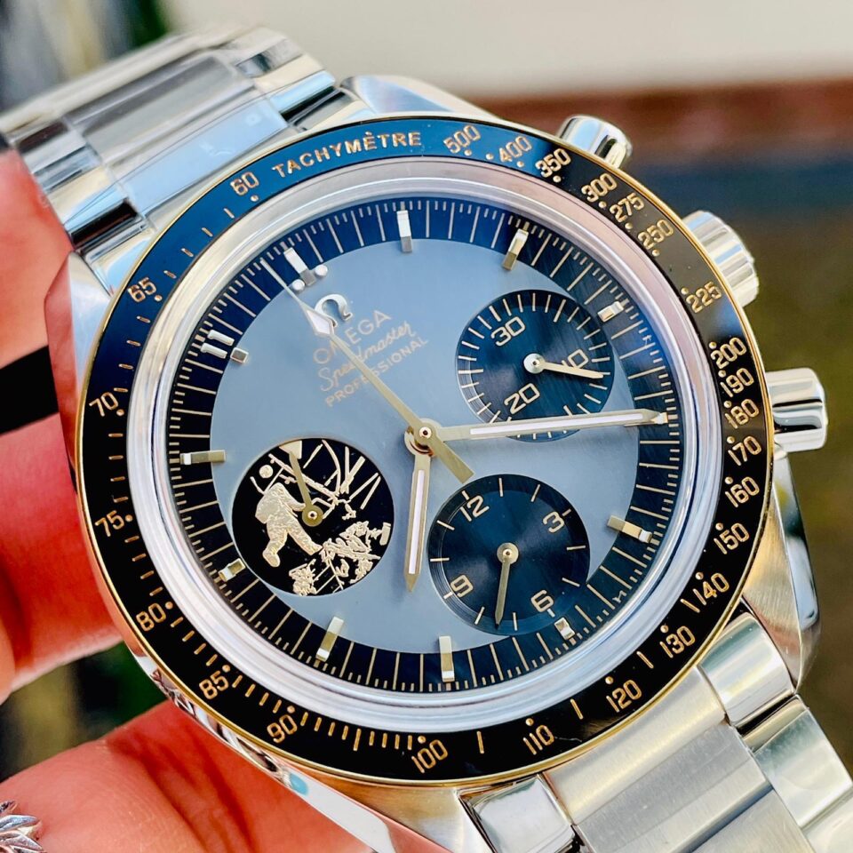 Speedmaster 50th Anniversary of APOLLO 11 The Moon Landing OMF Best Edition on SS Bracelet Manual Winding Chrono Movement
