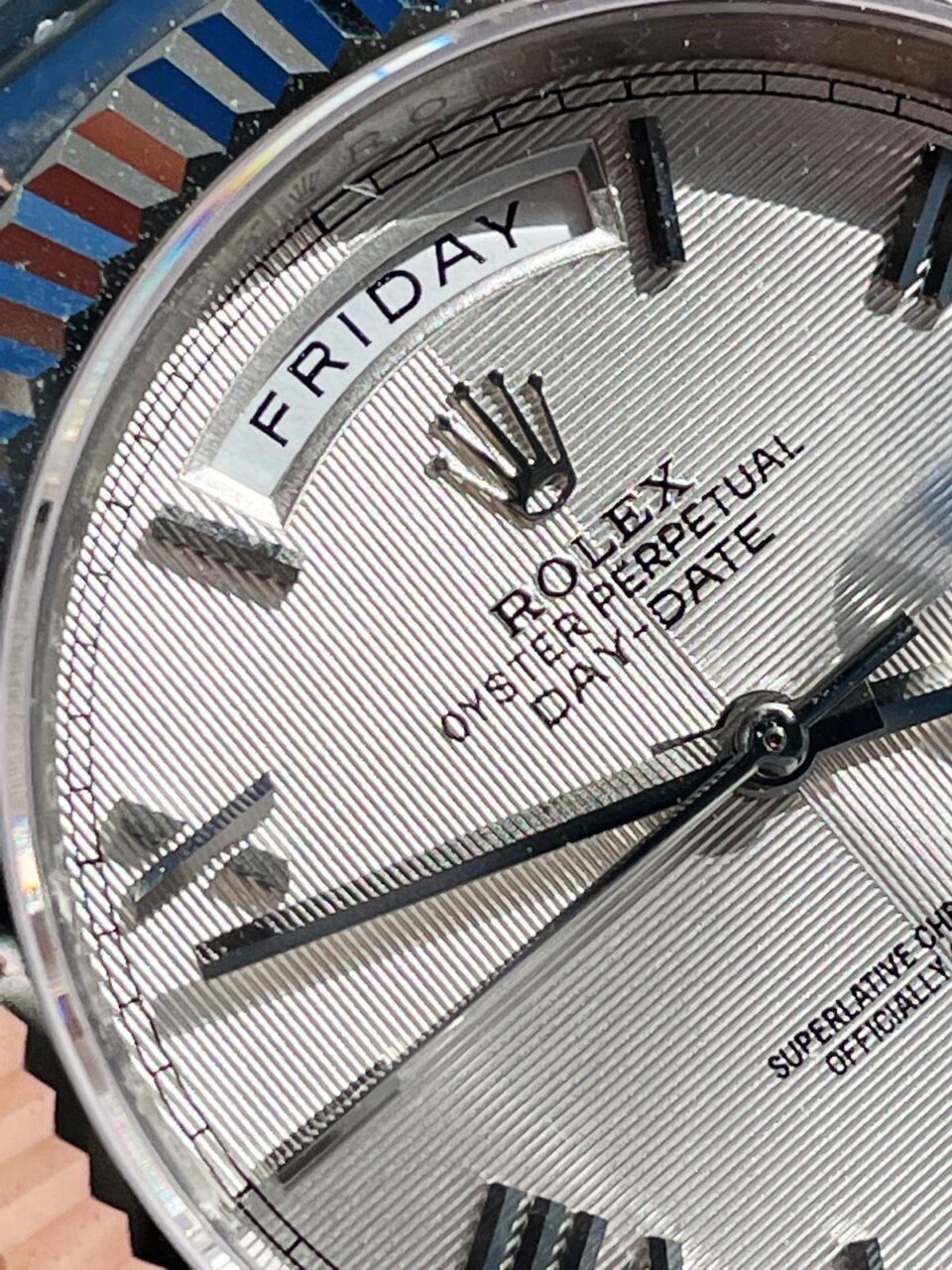 EWF Factory SS 1:1 Rolex Day Date II 228239 Best Edition White Textured Dial A3255