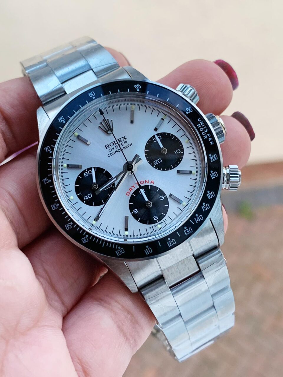 VINTAGE Rolex Daytona 6263 SS White Dial 2 on Bracelet Venus 75