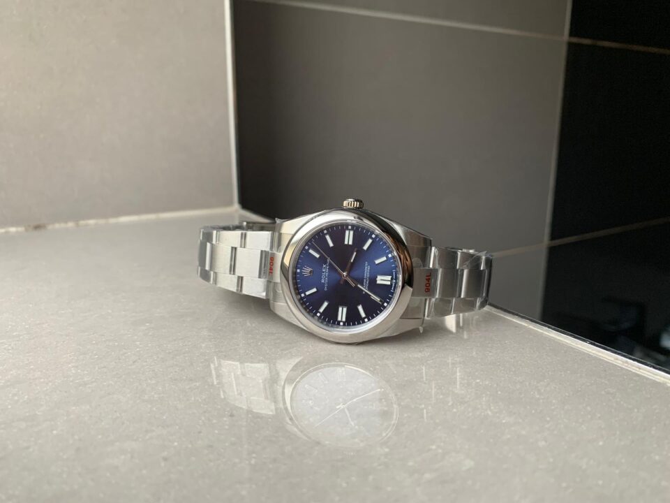 EW FACTORY 1:1 Rolex OYSTER PERPETUAL BRIGHT BLUE dial 41MM Asian A3230
