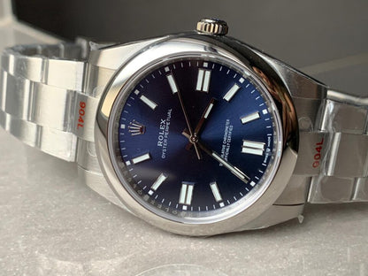 EW FACTORY 1:1 Rolex OYSTER PERPETUAL BRIGHT BLUE dial 41MM Asian A3230