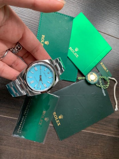 EW FACTORY 1:1 Rolex OYSTER PERPETUAL TURQUOISE DIAL 41MM Asian A3230