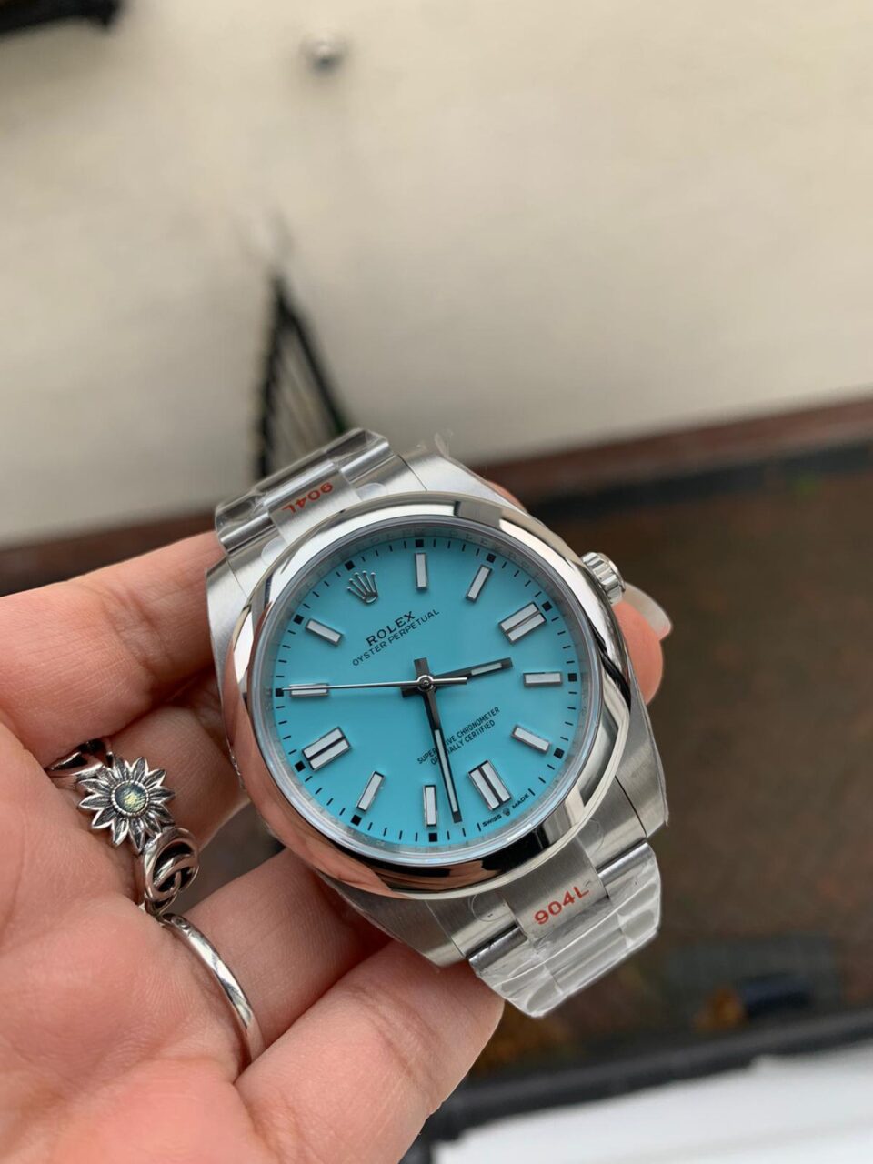 EW FACTORY 1:1 Rolex OYSTER PERPETUAL TURQUOISE DIAL 41MM Asian A3230