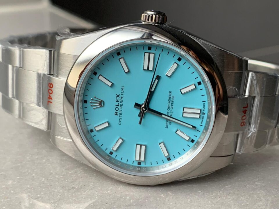 EW FACTORY 1:1 Rolex OYSTER PERPETUAL TURQUOISE DIAL 41MM Asian A3230