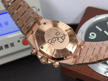 OMF ap Royal Oak Chrono 26331 Rose Gold Case Blue Dial with Asia 7750 Movement