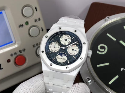 APSF ap Royal Oak Perpetual Calendar 26579 White Ceramic 5134 Movement