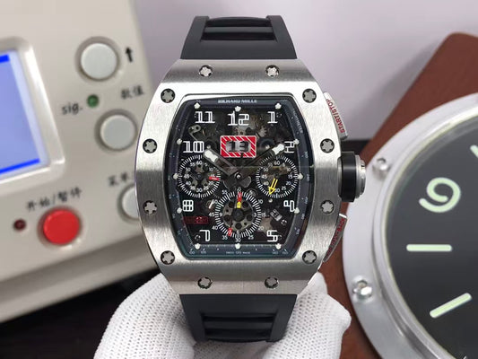 RM RM011 03 Titan Felipe Massa Valjoux 7750 Movement Skeleton Dial Black Rubber Strap