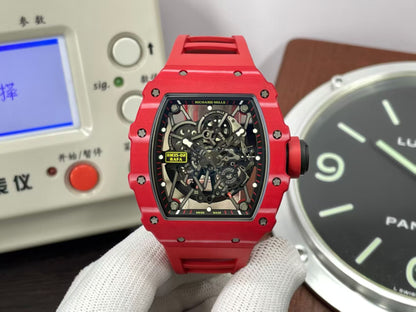 RM35-02 Rafael Nadal Red Devil Red Carbon Case RMAL1 Free Sprung Balance