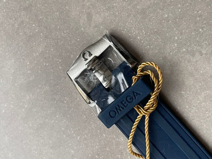 2018 Seamaster Diver 300M VSF 1:1 Best Edition Blue Ceramic Grey Dial on blue rubber strap Strap A8800