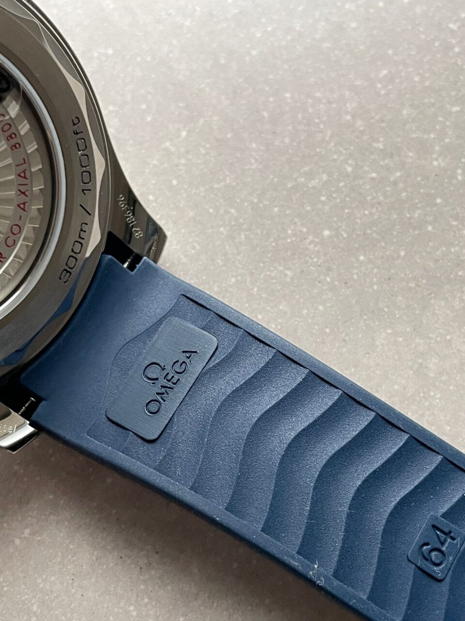 2018 Seamaster Diver 300M VSF 1:1 Best Edition Blue Ceramic Grey Dial on blue rubber strap Strap A8800