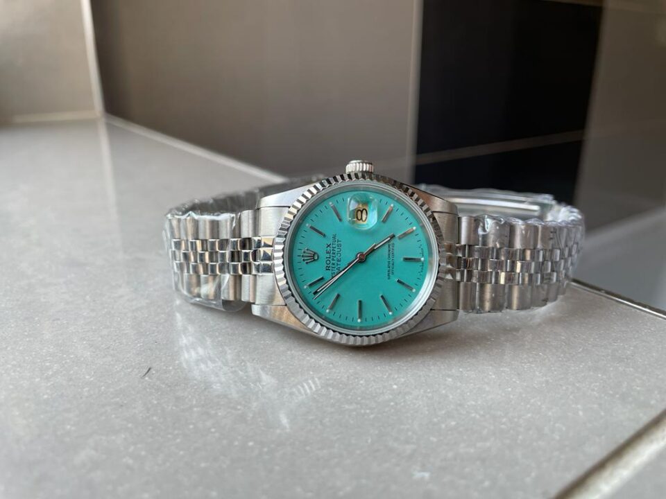 KING Factory 1:1 Rolex DATEJUST 36mm 16233 FLUTED BEZEL BEST EDITION 904L STEEL TIFFANY BLUE DIAL ON A2825