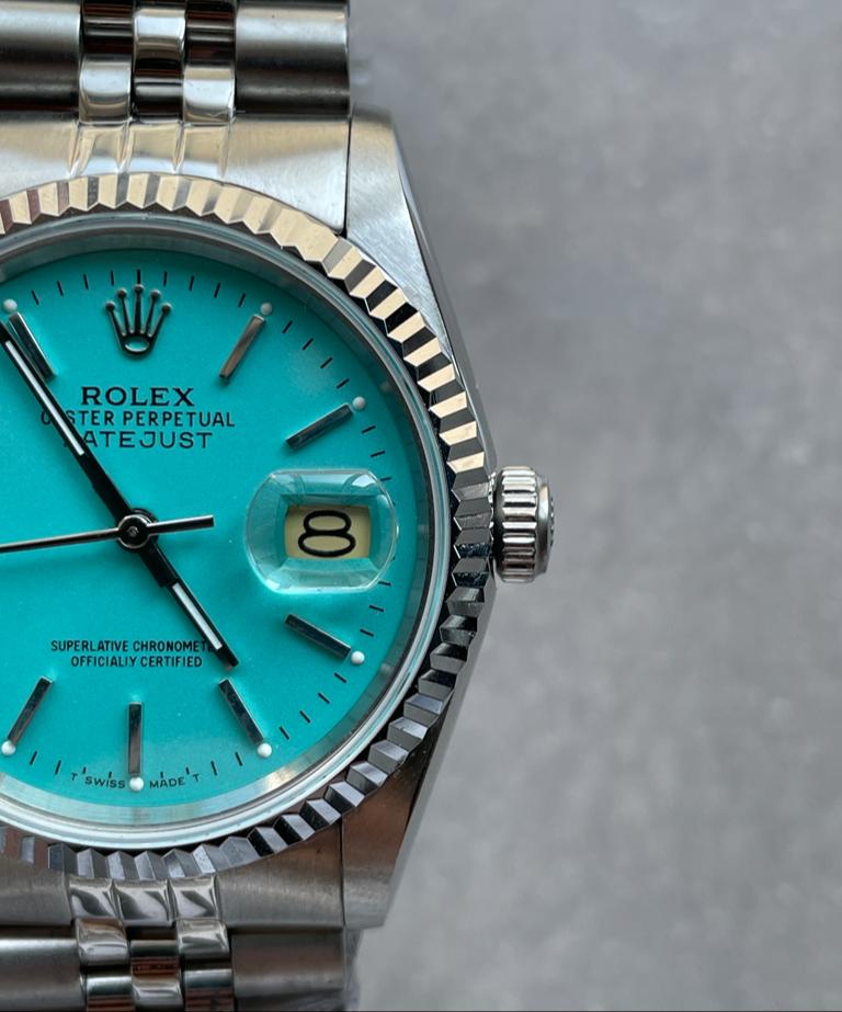 KING Factory 1:1 Rolex DATEJUST 36mm 16233 FLUTED BEZEL BEST EDITION 904L STEEL TIFFANY BLUE DIAL ON A2825