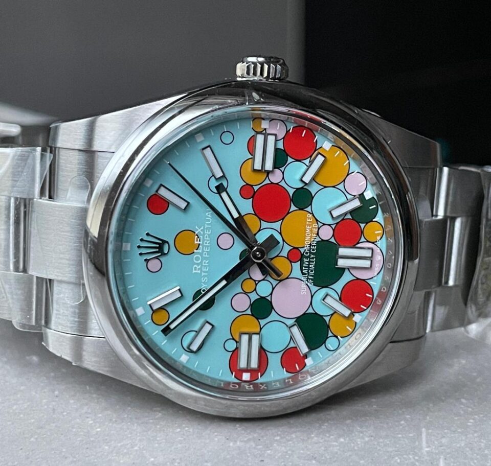 Clean FACTORY 1:1 Rolex Oyster Perpetual 41mm 124300 cele bration 904L SS Bubbles Dial VR3230