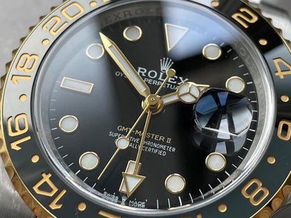 Clean Factory 1:1 Rolex GMT-Master II 126713 ZOMBIE 904L YG/SS Black Dial Dots DD3285 CHS
