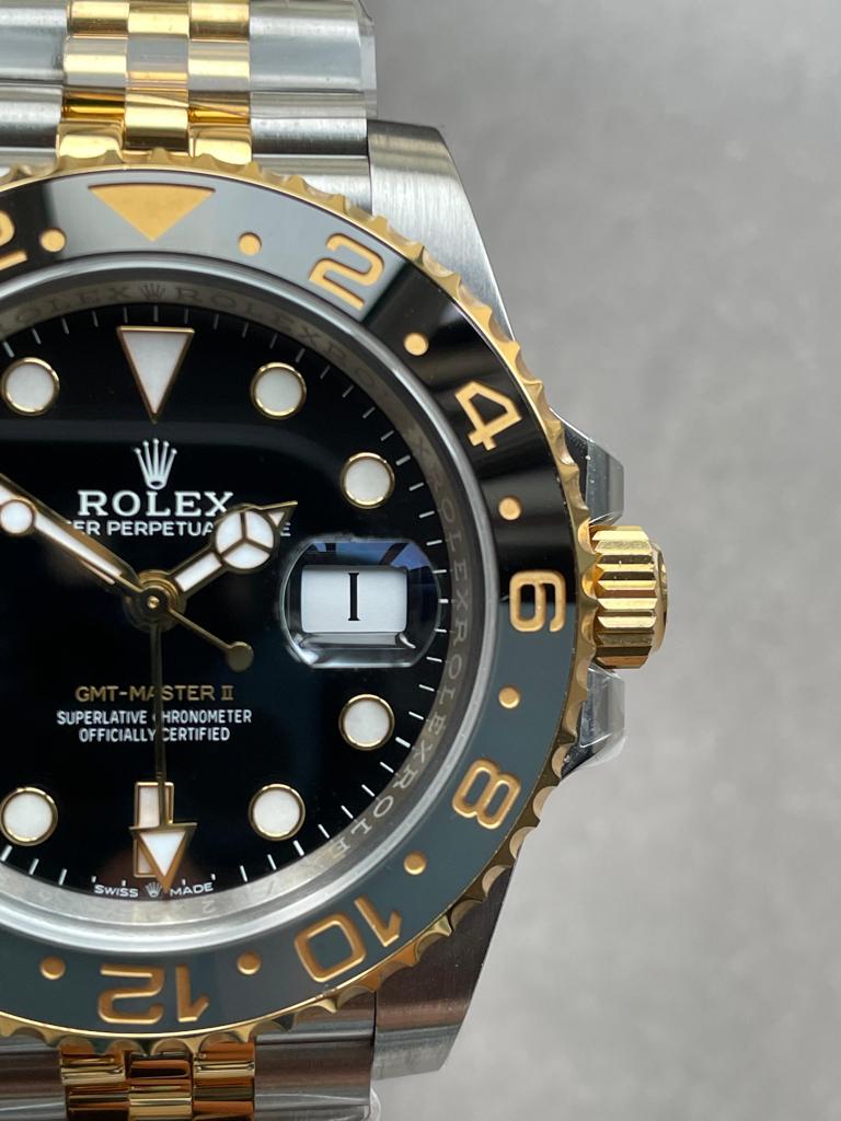 Clean Factory 1:1 Rolex GMT-Master II 126713 ZOMBIE 904L YG/SS Black Dial Dots DD3285 CHS