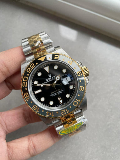 Clean Factory 1:1 Rolex GMT-Master II 126713 ZOMBIE 904L YG/SS Black Dial Dots DD3285 CHS