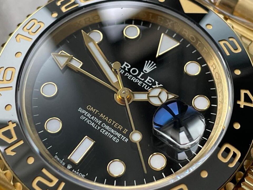 Clean Factory 1:1 Rolex GMT-Master II 126718 904L YG Black Dial Dots DD3285 CHS
