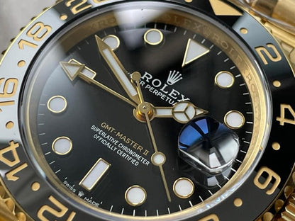 Clean Factory 1:1 Rolex GMT-Master II 126718 904L YG Black Dial Dots DD3285 CHS