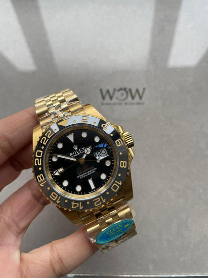 Clean Factory 1:1 Rolex GMT-Master II 126718 904L YG Black Dial Dots DD3285 CHS